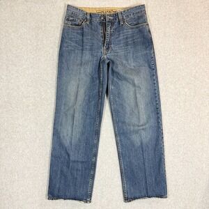 Y2K PLUGG Baggy Jeans Mens 32x32 Baggy Loose Hip Hop Wide Leg Faded 210097